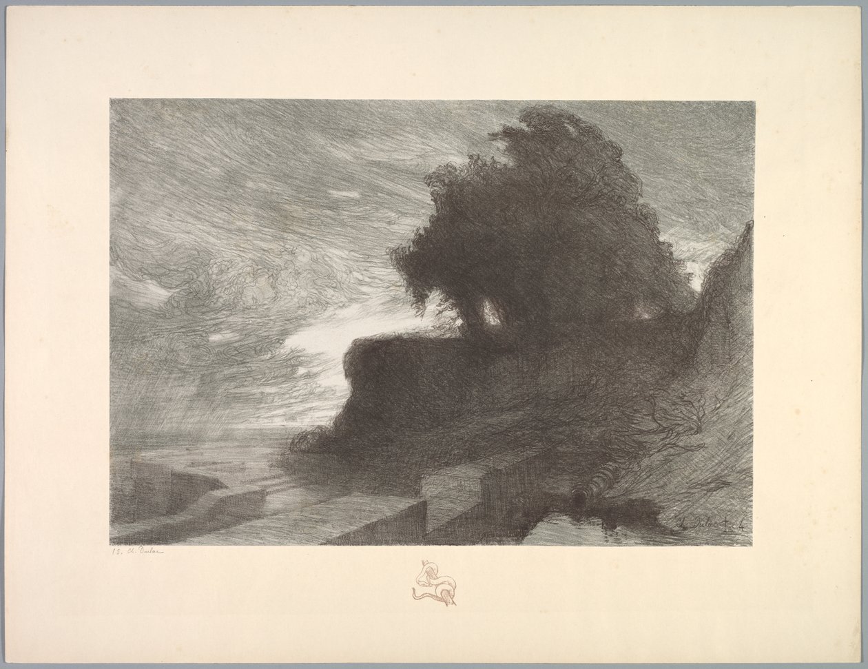 Suite de Landschappen: Landschap, Plaat 4, Remarque, Slang door Charles Marie Dulac