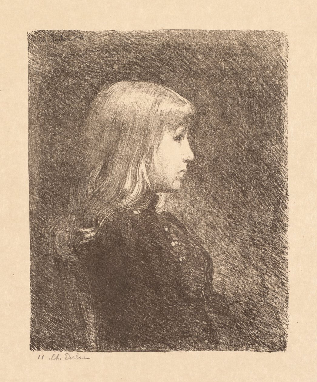 Jonge dame Jeune Fille, 1892 door Charles Marie Dulac