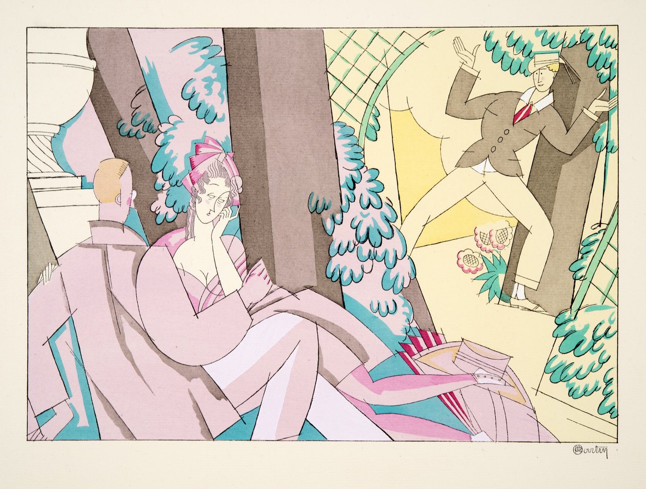 Flirt uit Sports & Divertissements, uitgegeven 1914 door Charles Martin