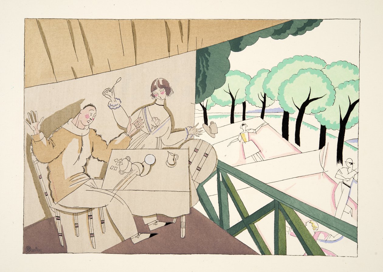 Le Tennis uit Sports & Divertissements, uitgegeven 1914 door Charles Martin