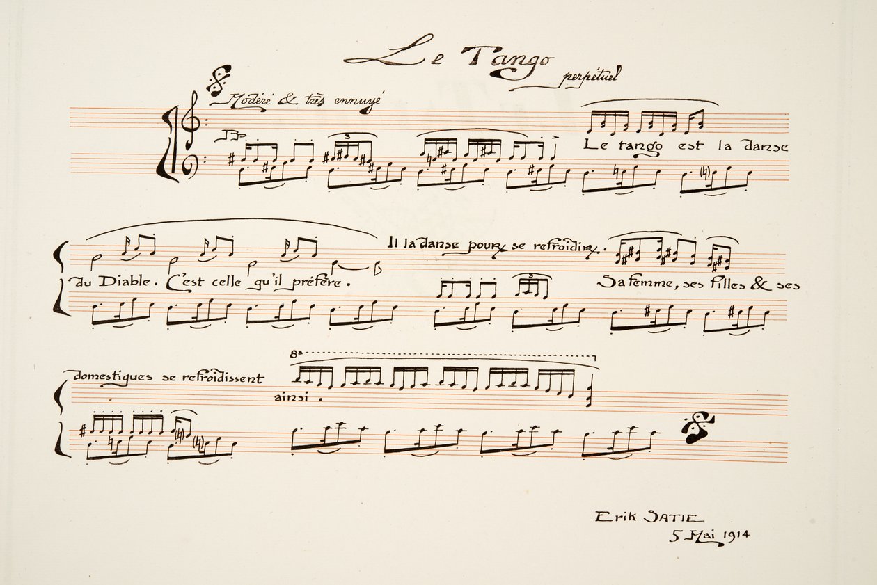 Muzikale Partituur voor Le Tango uit Sports & Divertissements, uitgegeven 1914 door Charles Martin