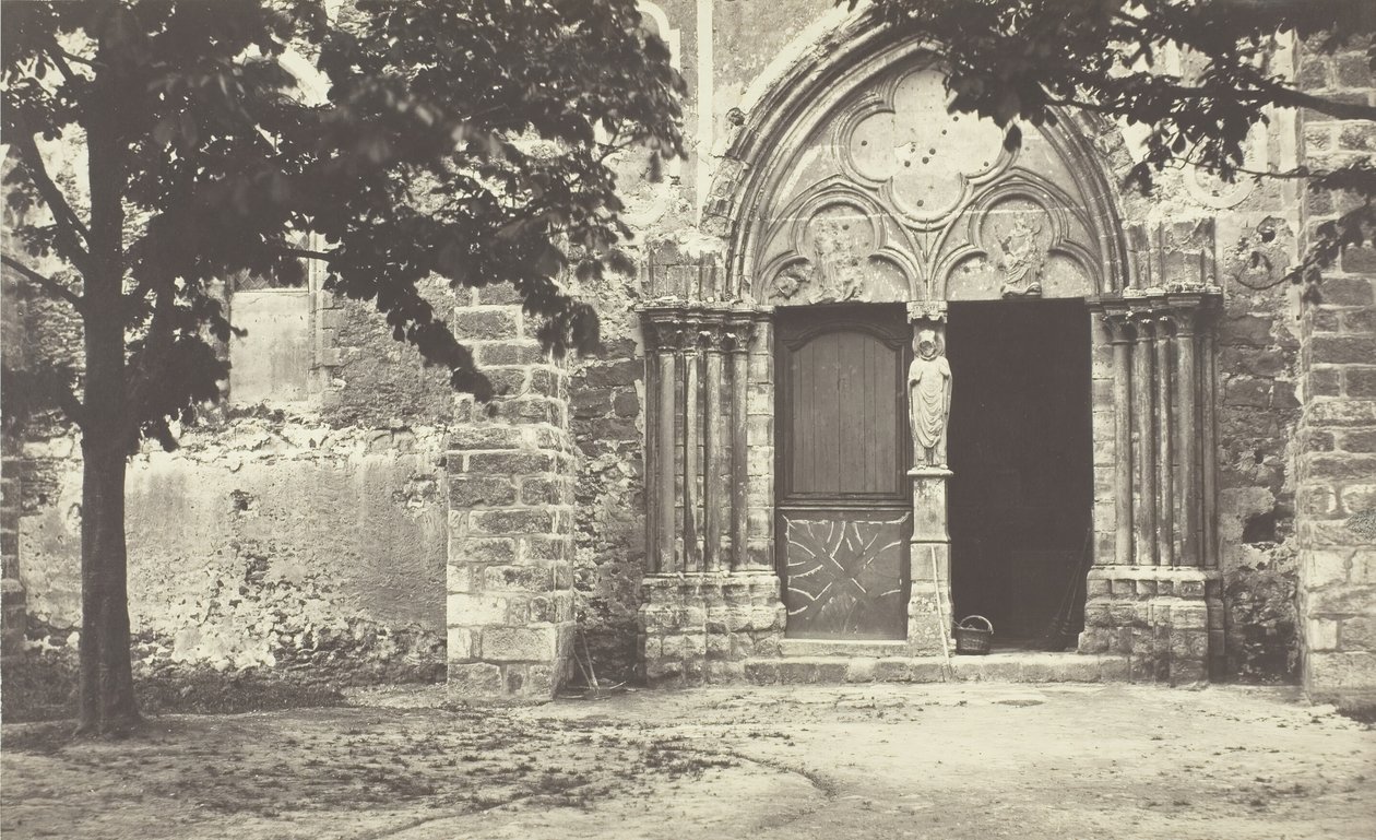 Kerk van Villeneuve le Comte, Seine-et-Marne Eglise de Villeneuve le Comte, Seine-et-Marne, 1862 door Charles Marville