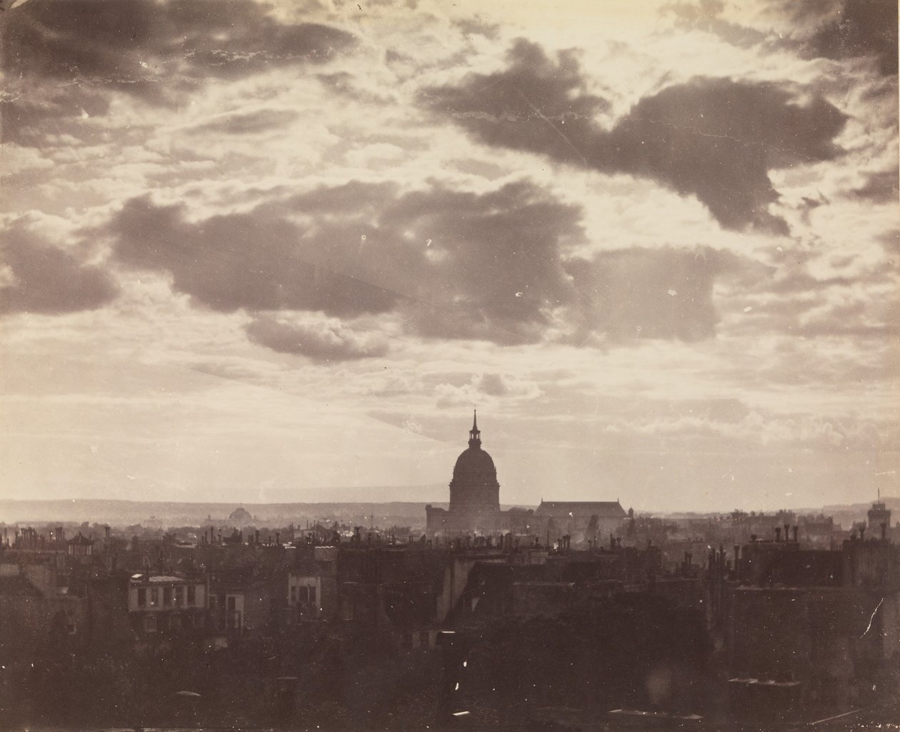 Wolkstudie over Parijs door Charles Marville