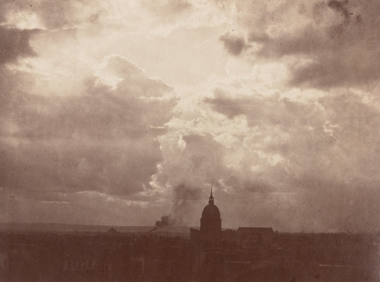 Wolkenstudie boven het Panthéon, Parijs door Charles Marville