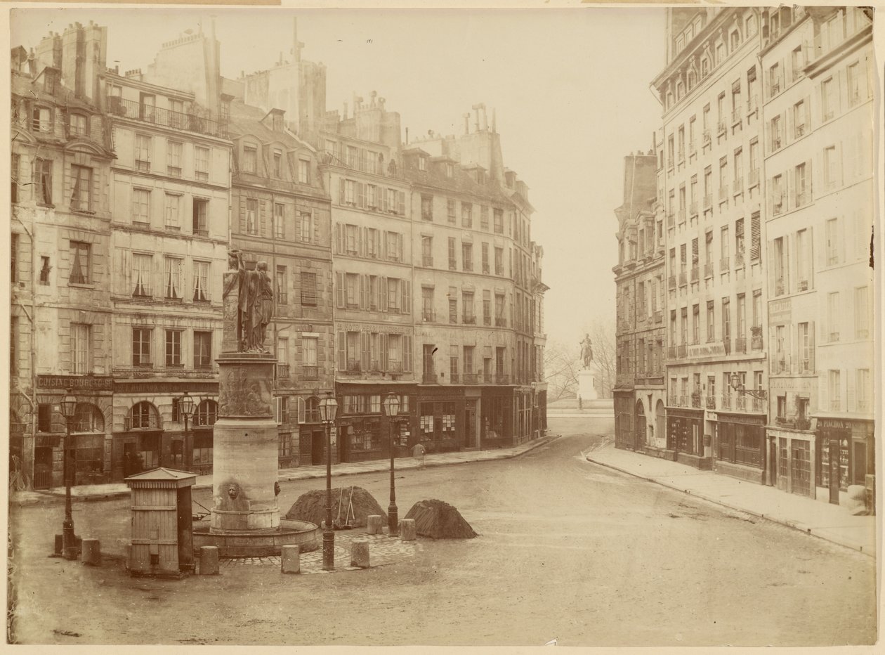 De oude fontein op de Place Dauphine door Charles Marville