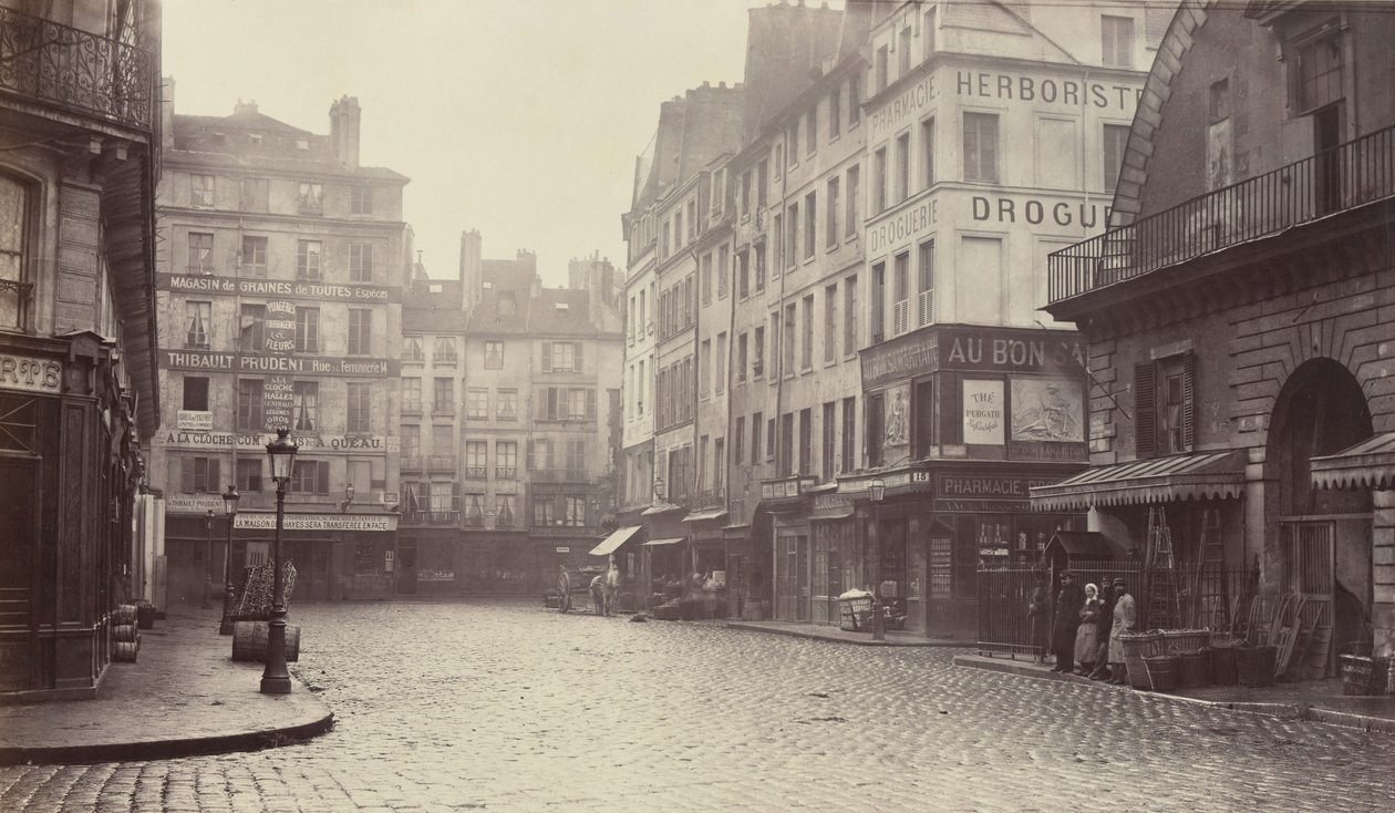 Rue de la Lingerie, de la rue Berger door Charles Marville
