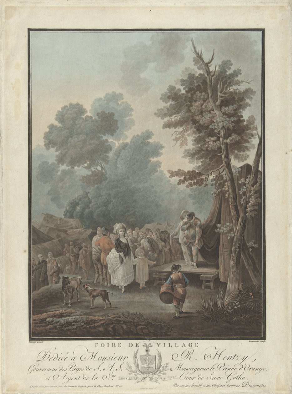 Dorpsfeest door Charles Melchior Descourtis