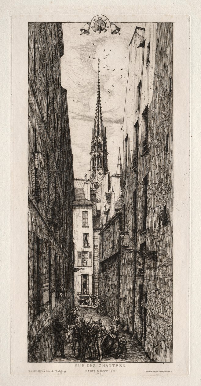Chantrey Straat, Parijs, 1862 door Charles Meryon