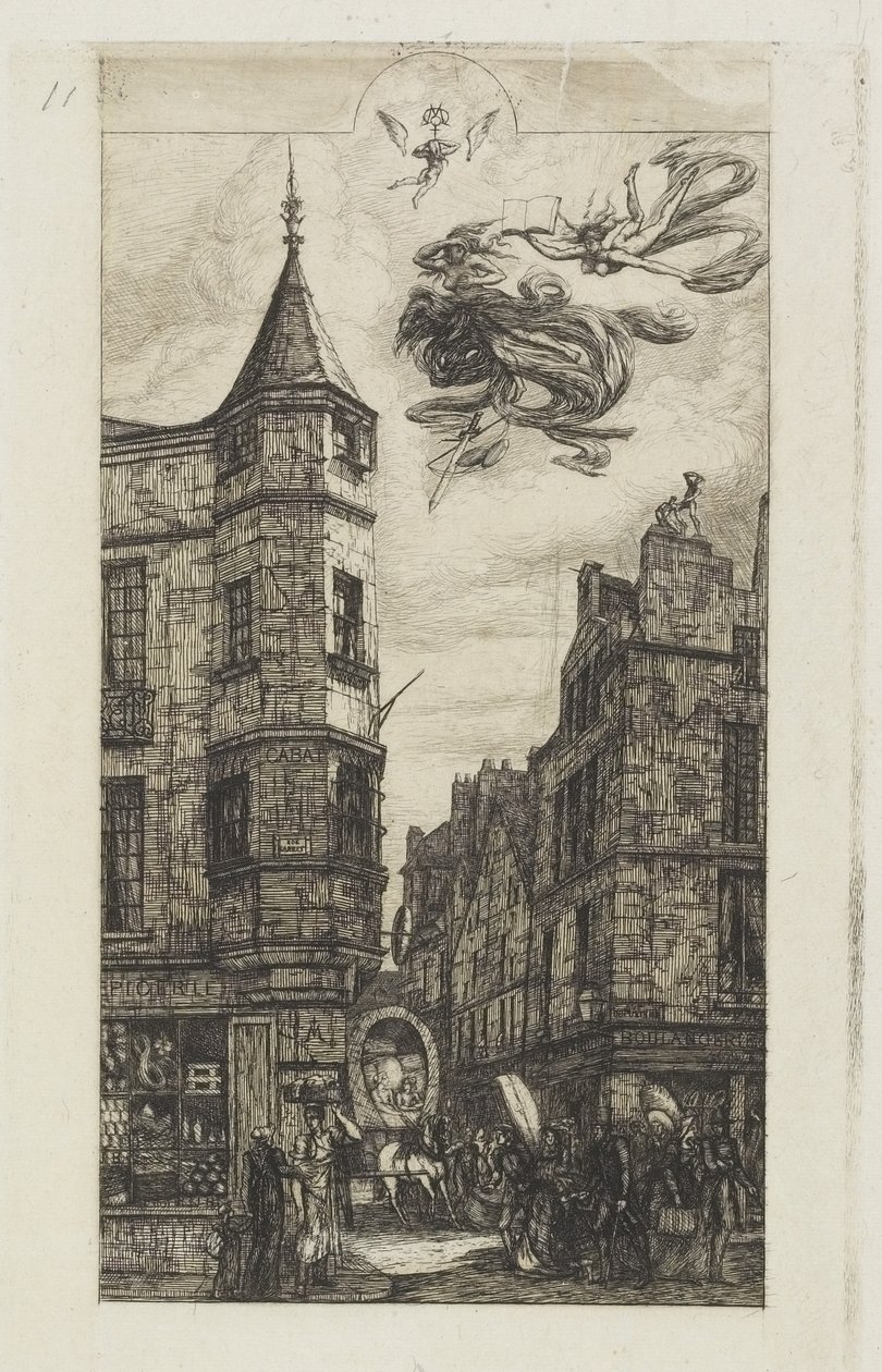 Huis met een torentje, nr. 22, 1861 door Charles Meryon