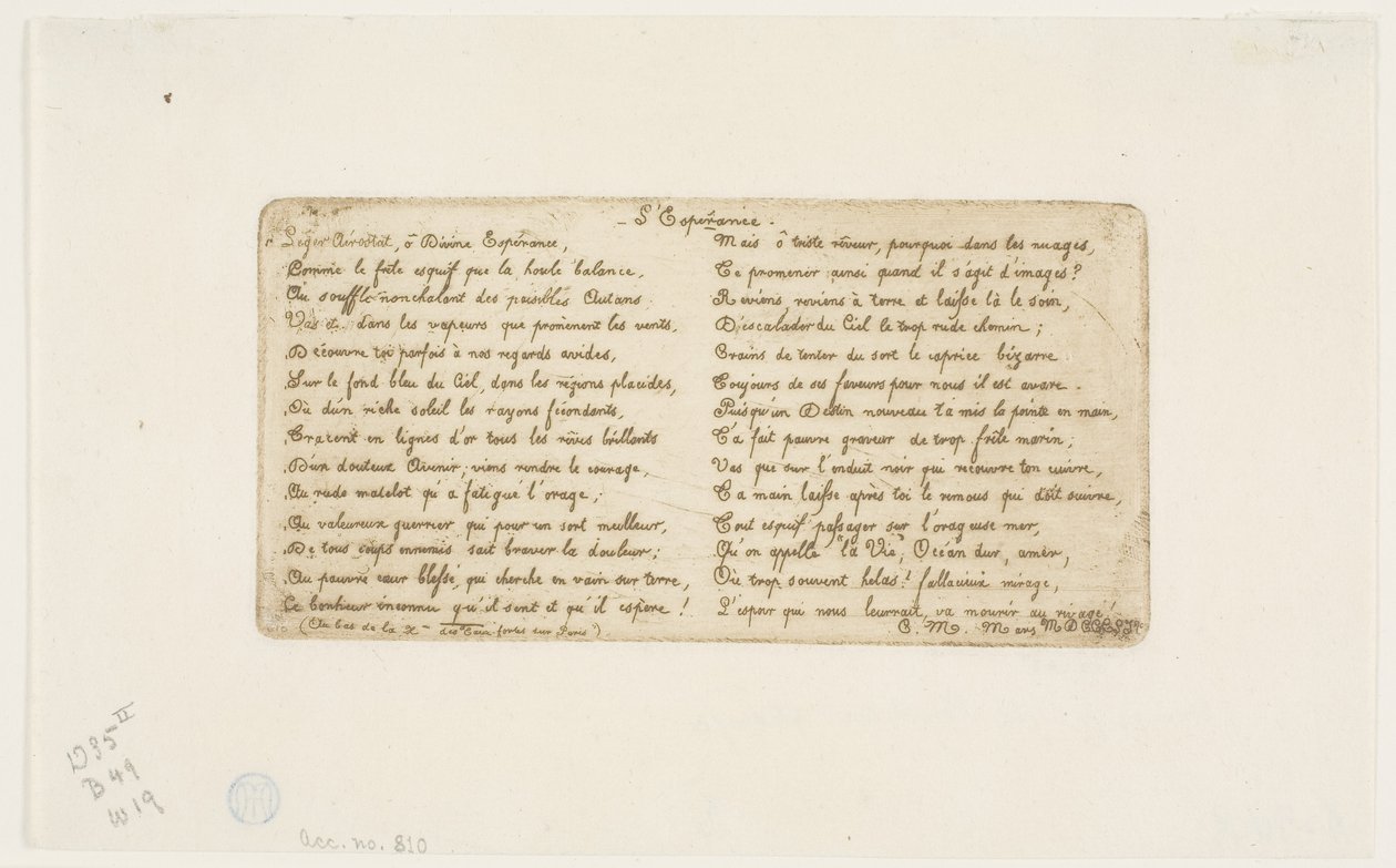 De hoop (vers bij Pont-au-Change) door Charles Meryon