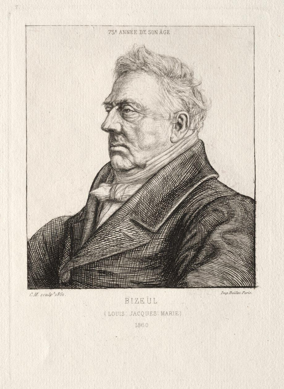 L. J. Marie Bizeul, een Bretonse Archeoloog door Charles Meryon