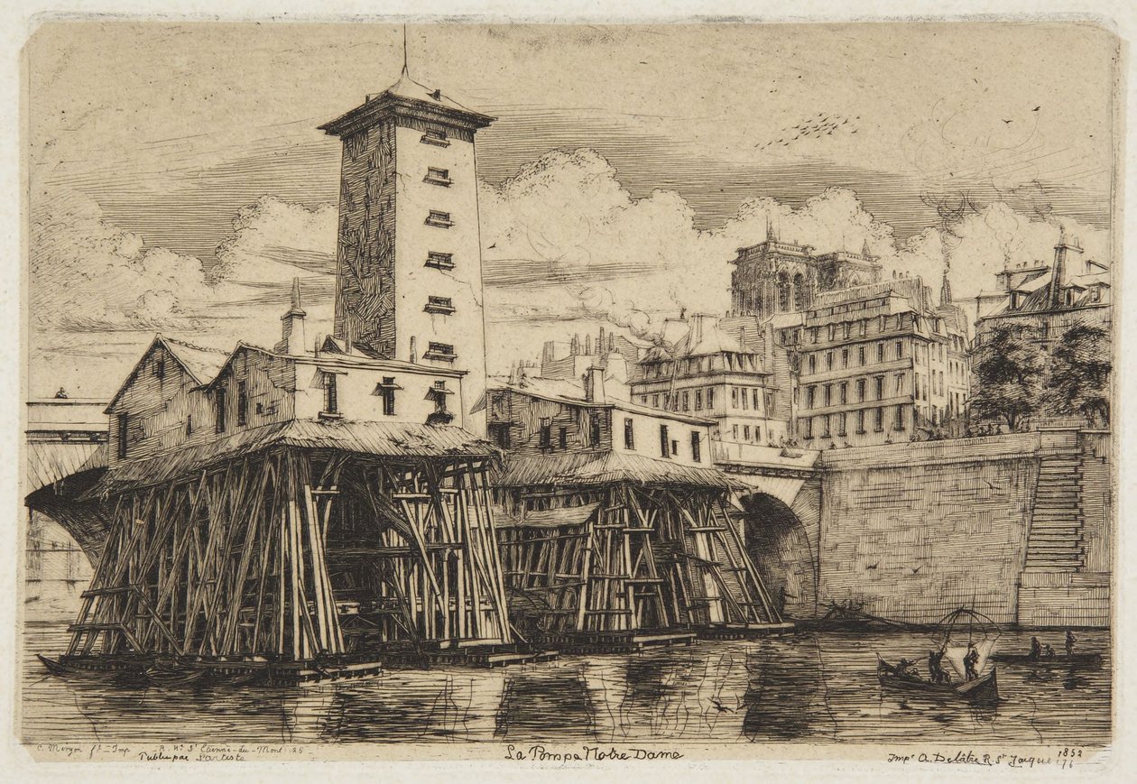 De Notre-Damepomp - 1852 door Charles Meryon