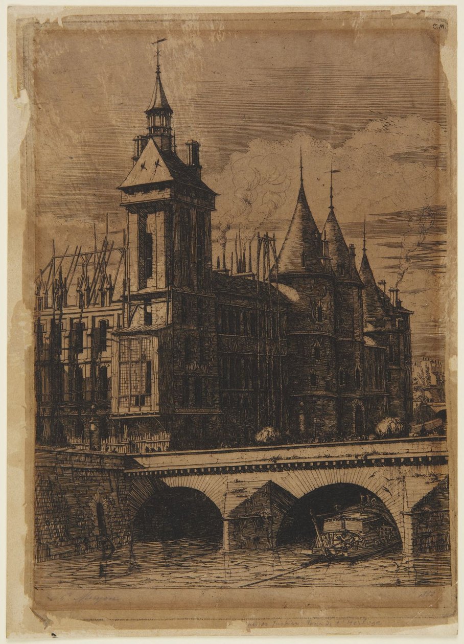 De Klokkentoren - 1852 door Charles Meryon