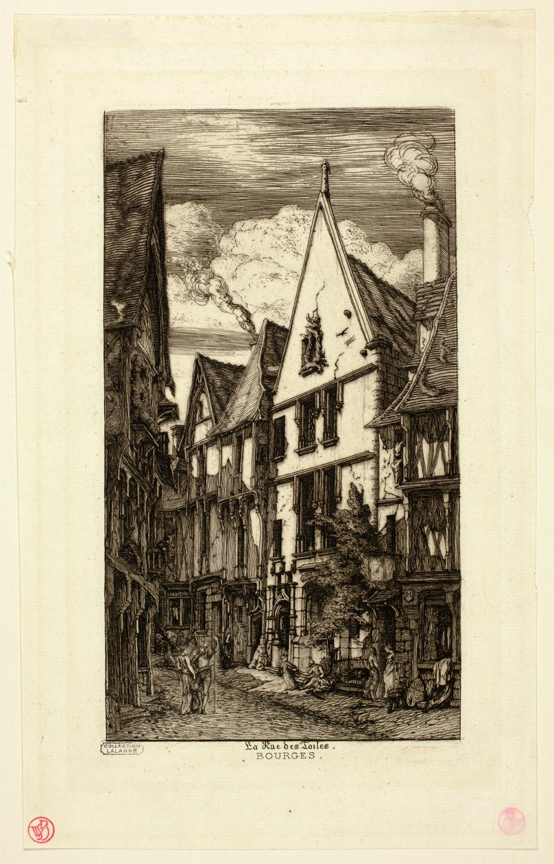 Rue des toiles, Bourges door Charles Meryon