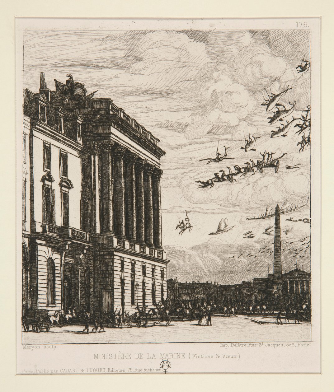 Het Ministerie van de Marine door Charles Meryon