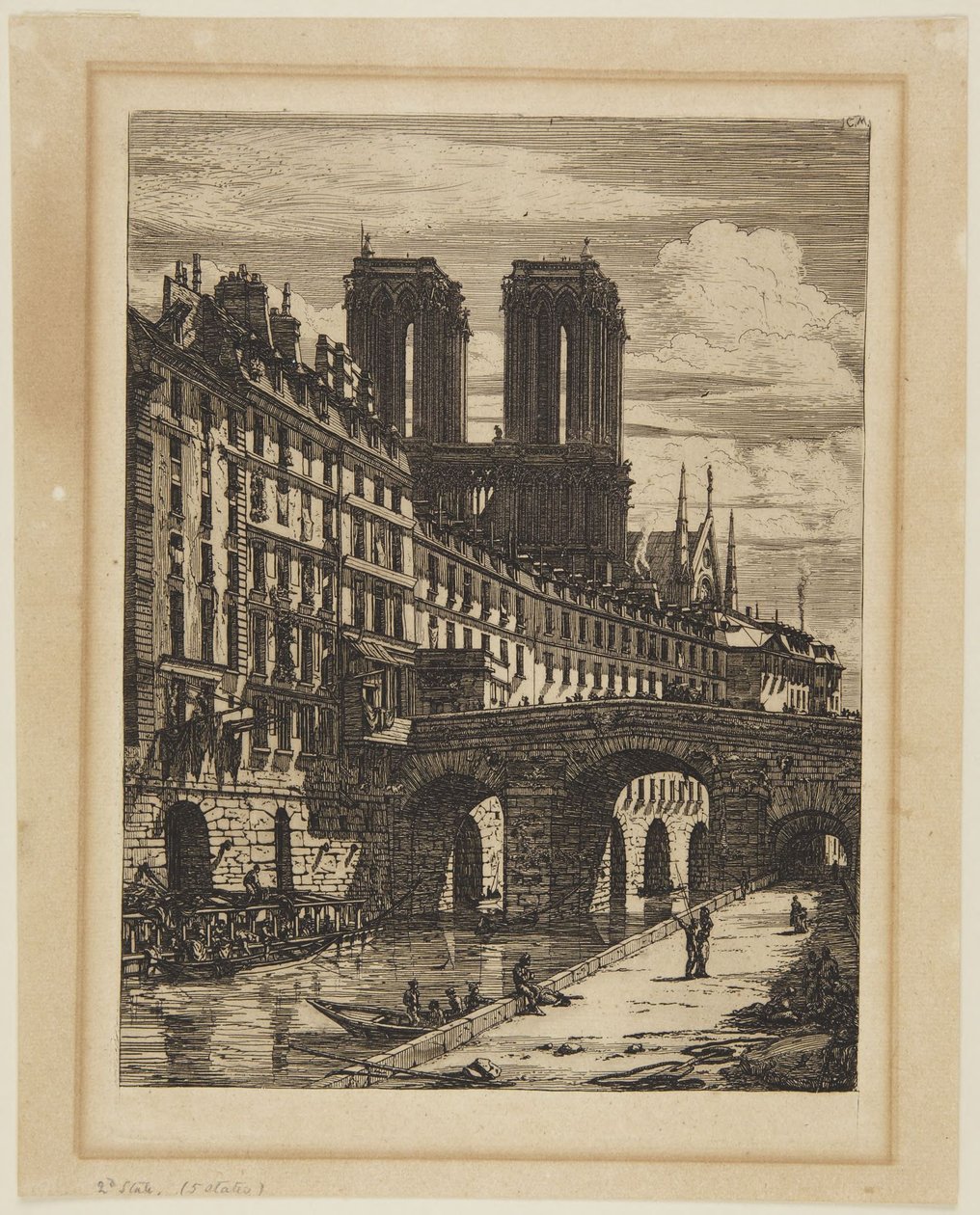 De Kleine Brug door Charles Meryon
