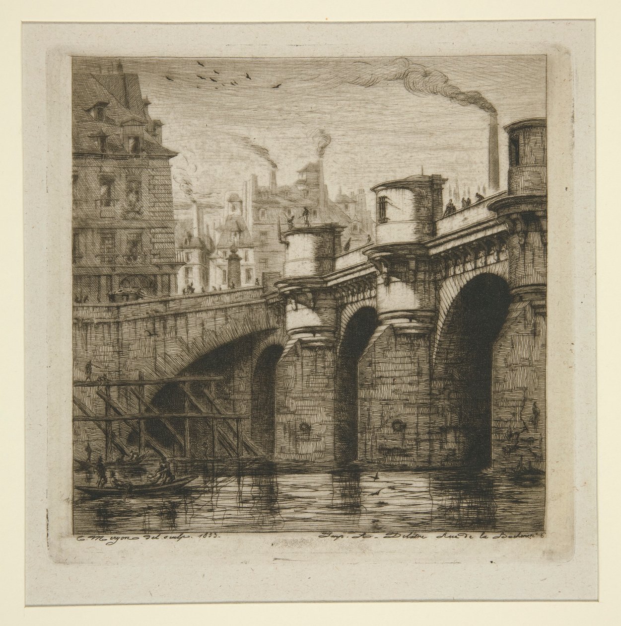 Le Pont-Neuf door Charles Meryon