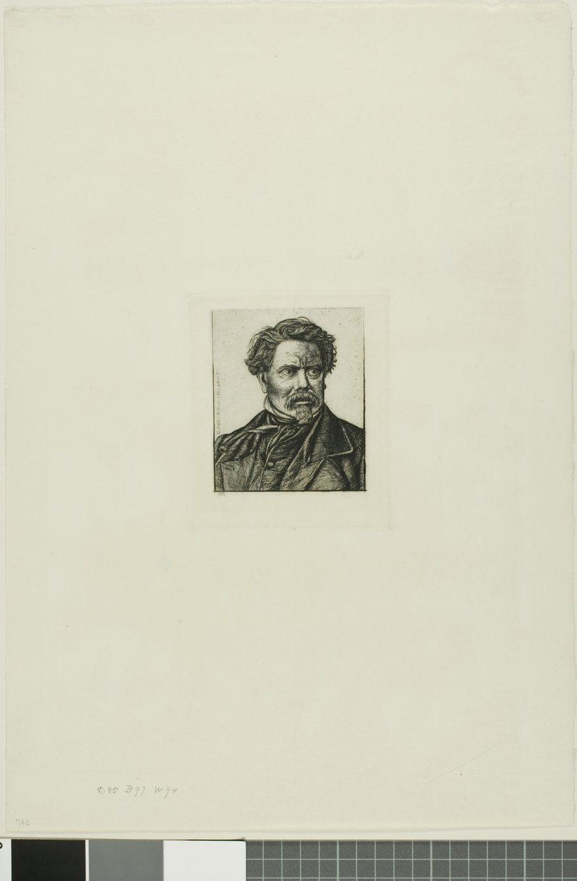 Portret van Benjamin Fillon, Schrijver en Historicus door Charles Meryon