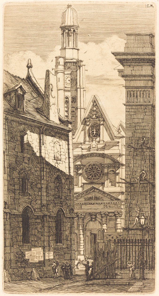 Saint-Etienne-du-Mont, Parijs door Charles Meryon