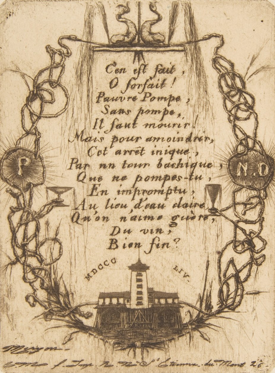 De Nôtre-Dame Pomp kleine plaat, 1854 door Charles Meryon