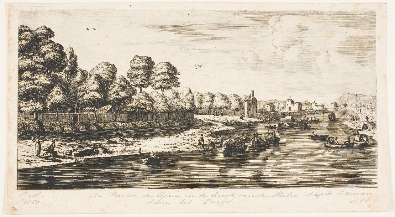 De Rivier de Seine en de Hoek van de Mall, Parijs door Charles Meryon