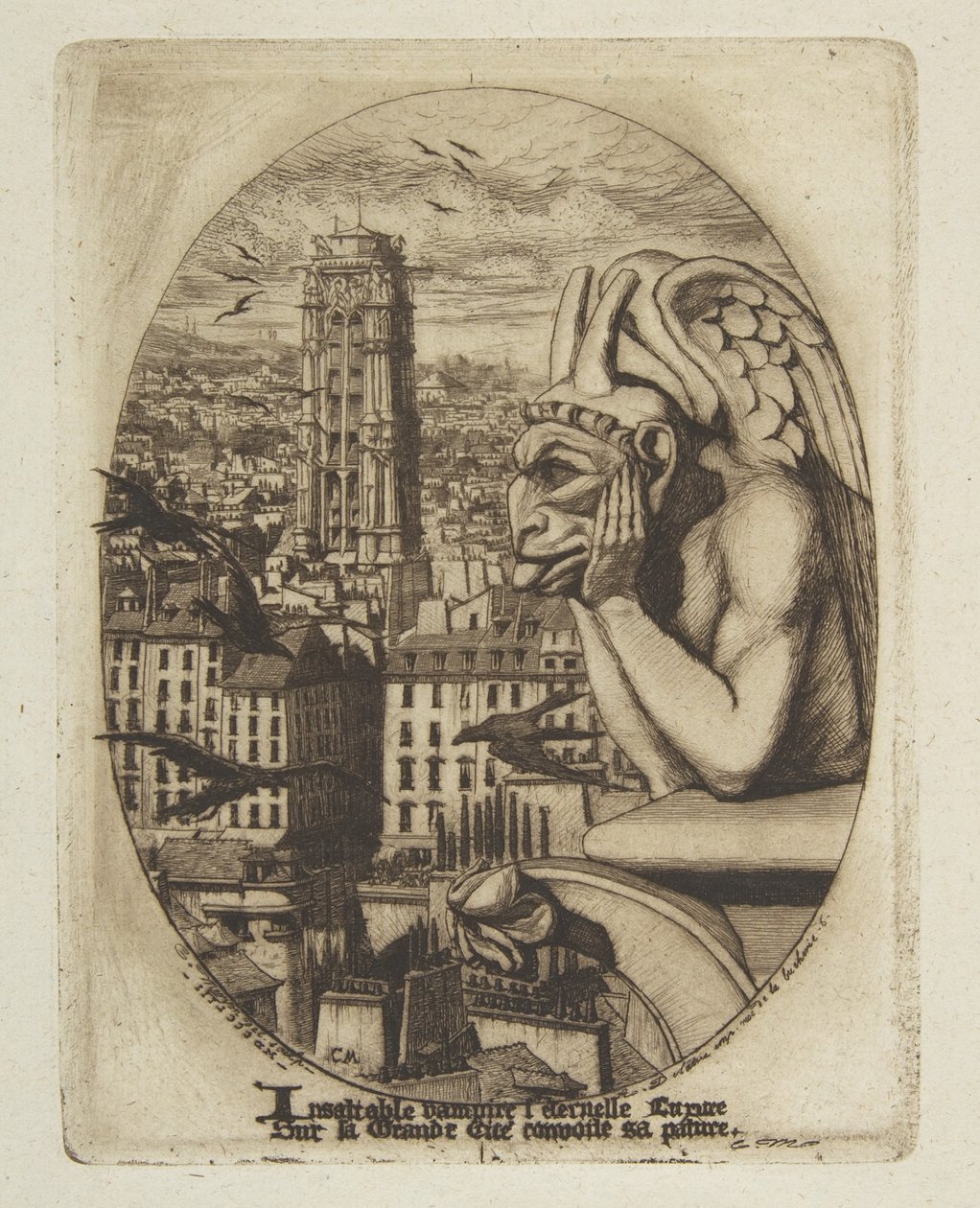 De vampier door Charles Meryon