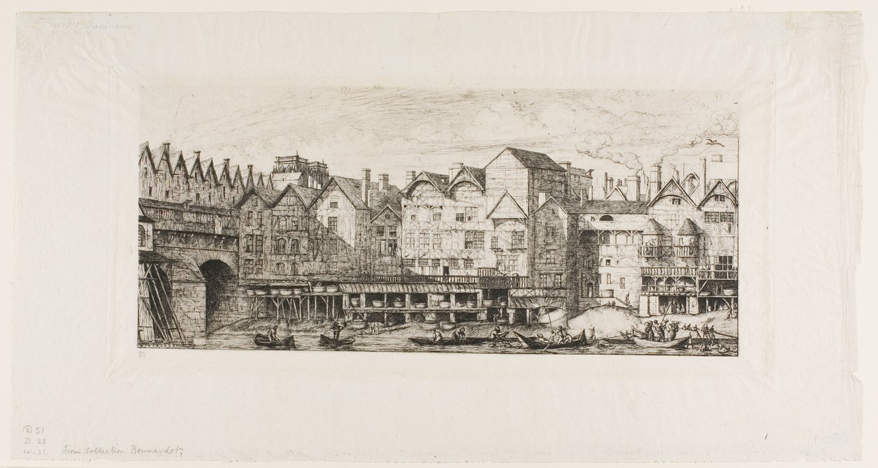 Uitzicht op een deel van de stad Parijs tegen het einde van de XVII eeuw door Charles Meryon