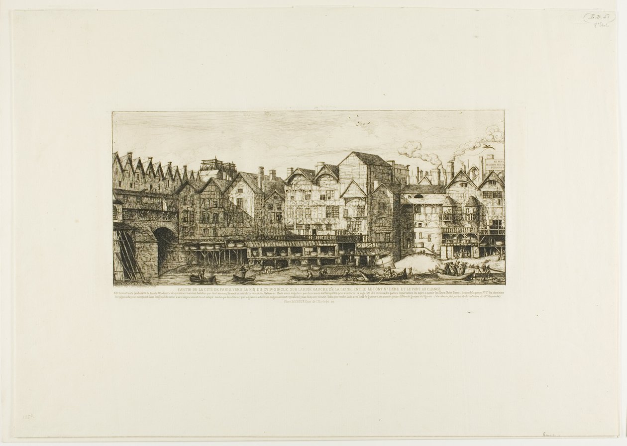 Zicht op een Deel van de Stad Parijs tegen het Einde van de XVII Eeuw door Charles Meryon