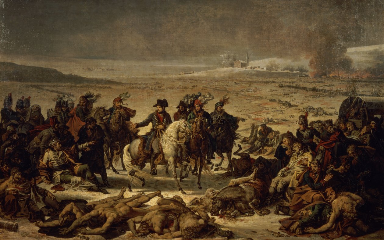 Na de slag bij Eylau, 9 februari 1807 door Charles Meynier