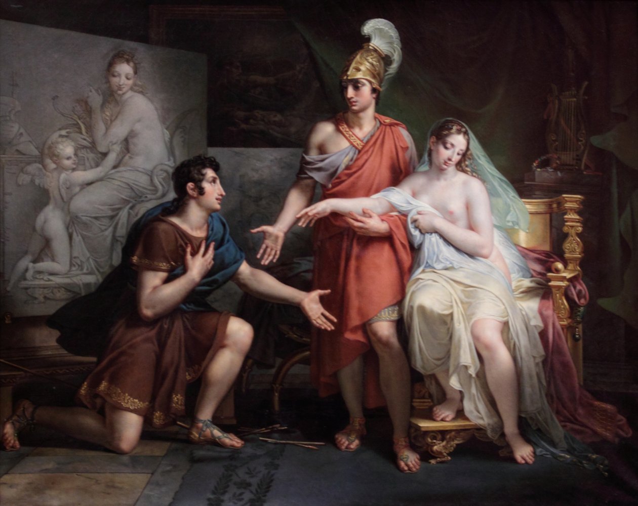 Frans:  Alexandre le Grand cédant Campaspe à Apelle Alexander de Grote geeft Campaspe aan Apelles door Charles Meynier