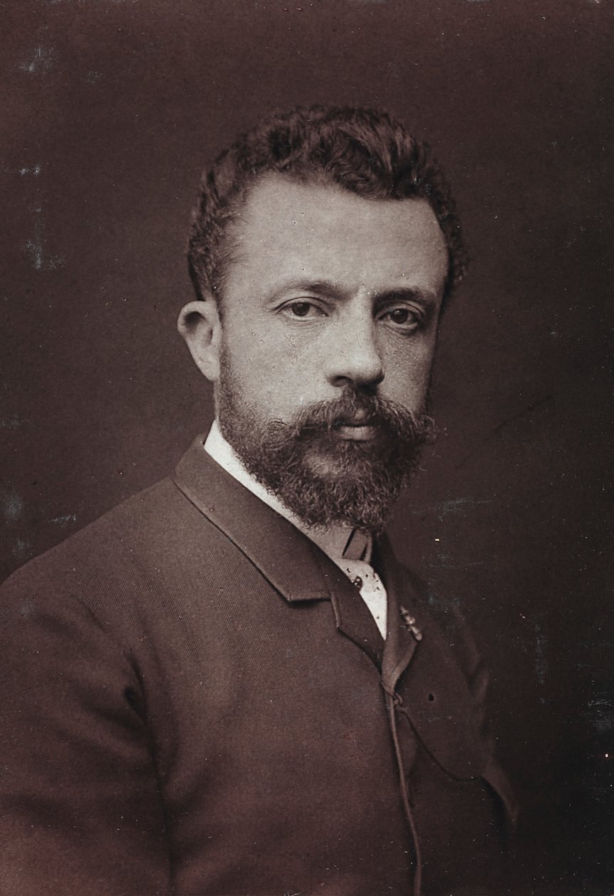 Album Artistique et Biographique, 5e jaar, Salon 1885; portret van de Belgische schilder Évariste Carpentier (1845-1922) door Charles Michelez