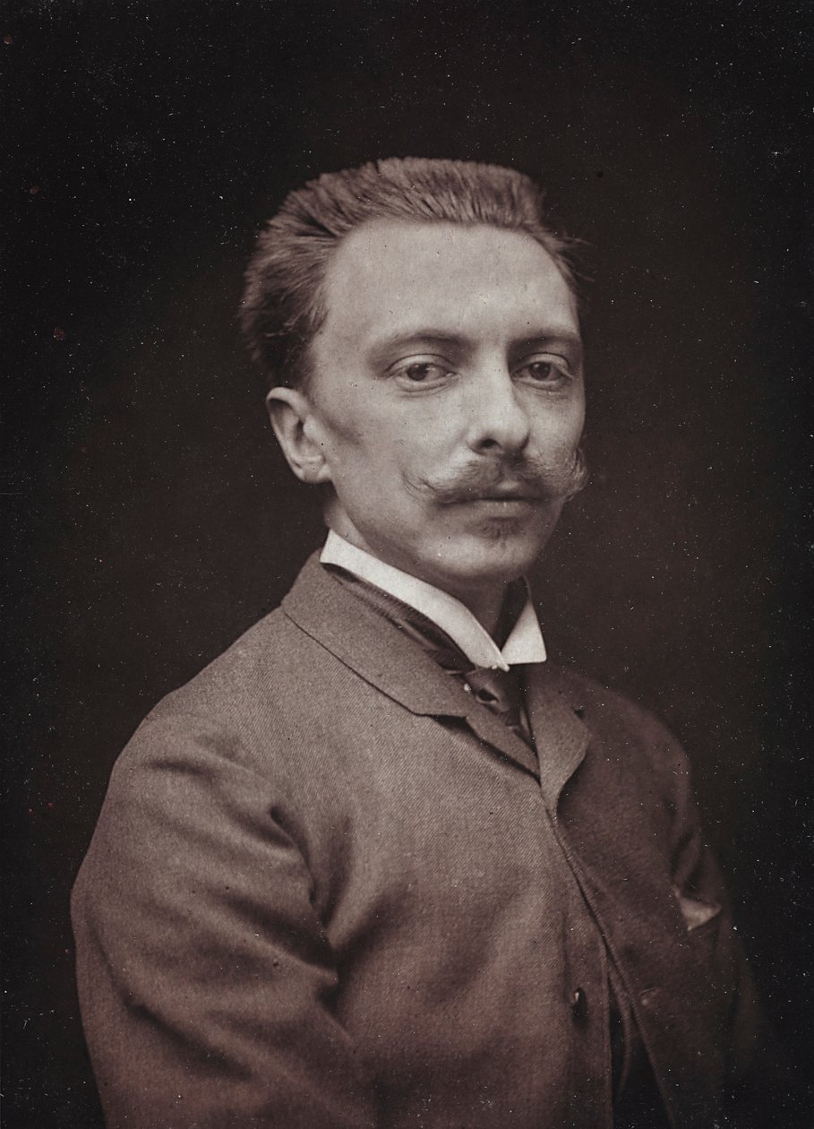 Album Artistique et Biographique, 5e jaar, Salon 1885; portret van de Franse schilder Alfred Paul Marie de Richemont (1857-1911) door Charles Michelez