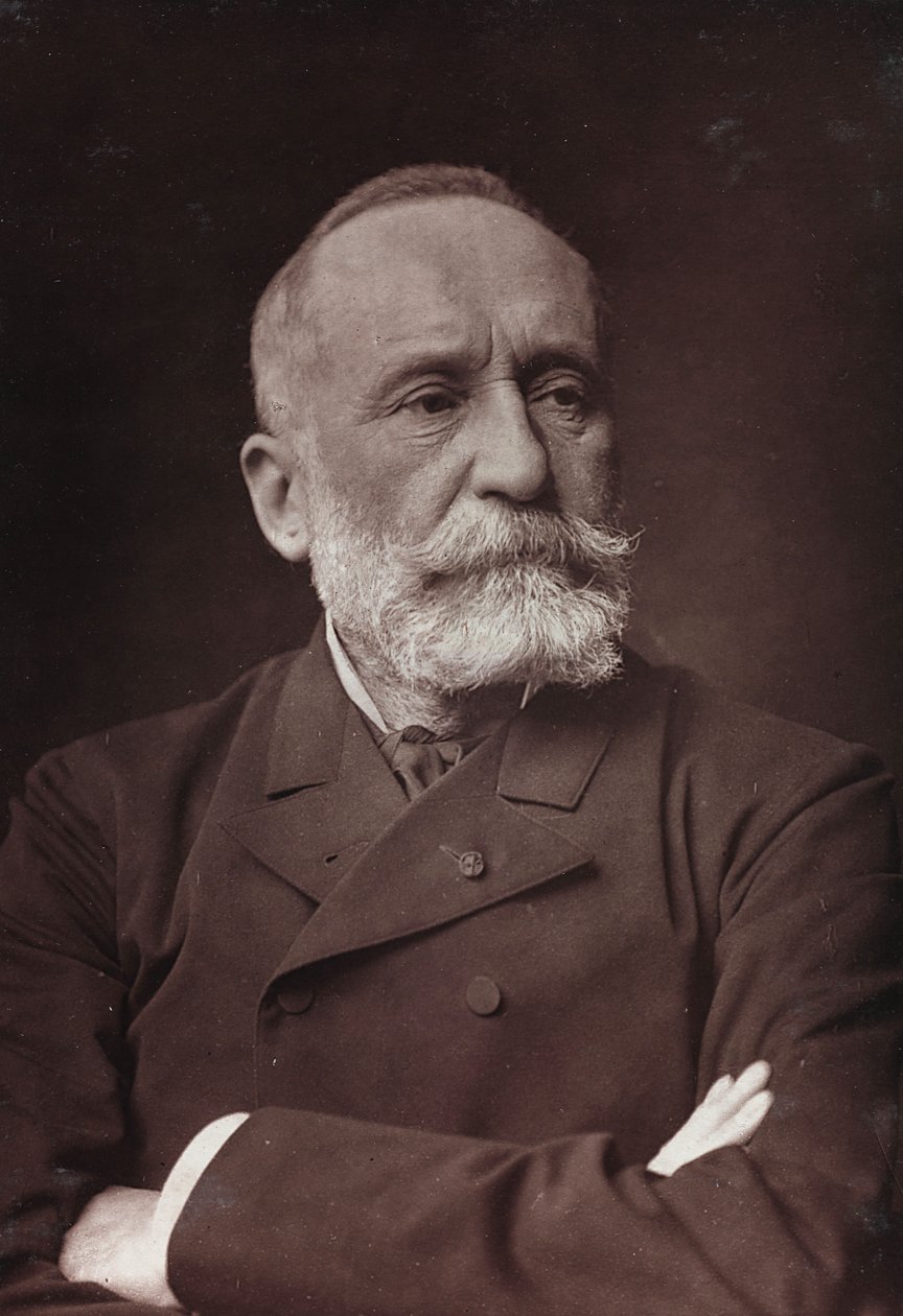 Album Artistique et Biographique, 6e jaar, Salon 1885; portret van de Franse schilder Pierre Puvis de Chavannes (1824-1898) door Charles Michelez