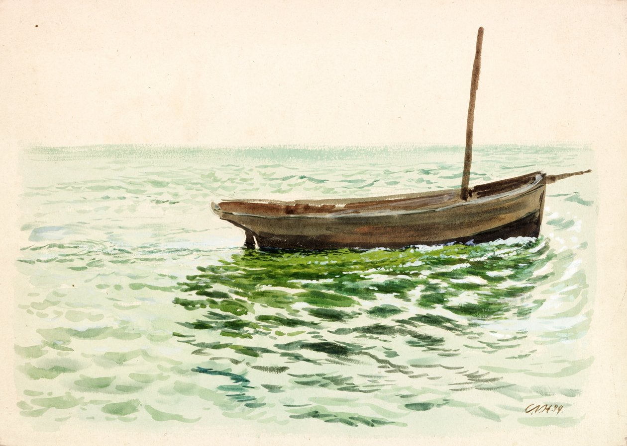 Dinghy door Charles Napier Hemy