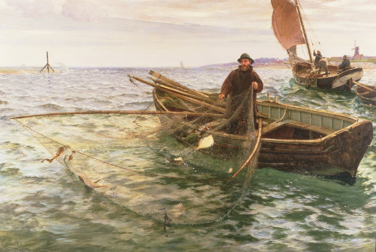 De visser, 1888 door Charles Napier Hemy