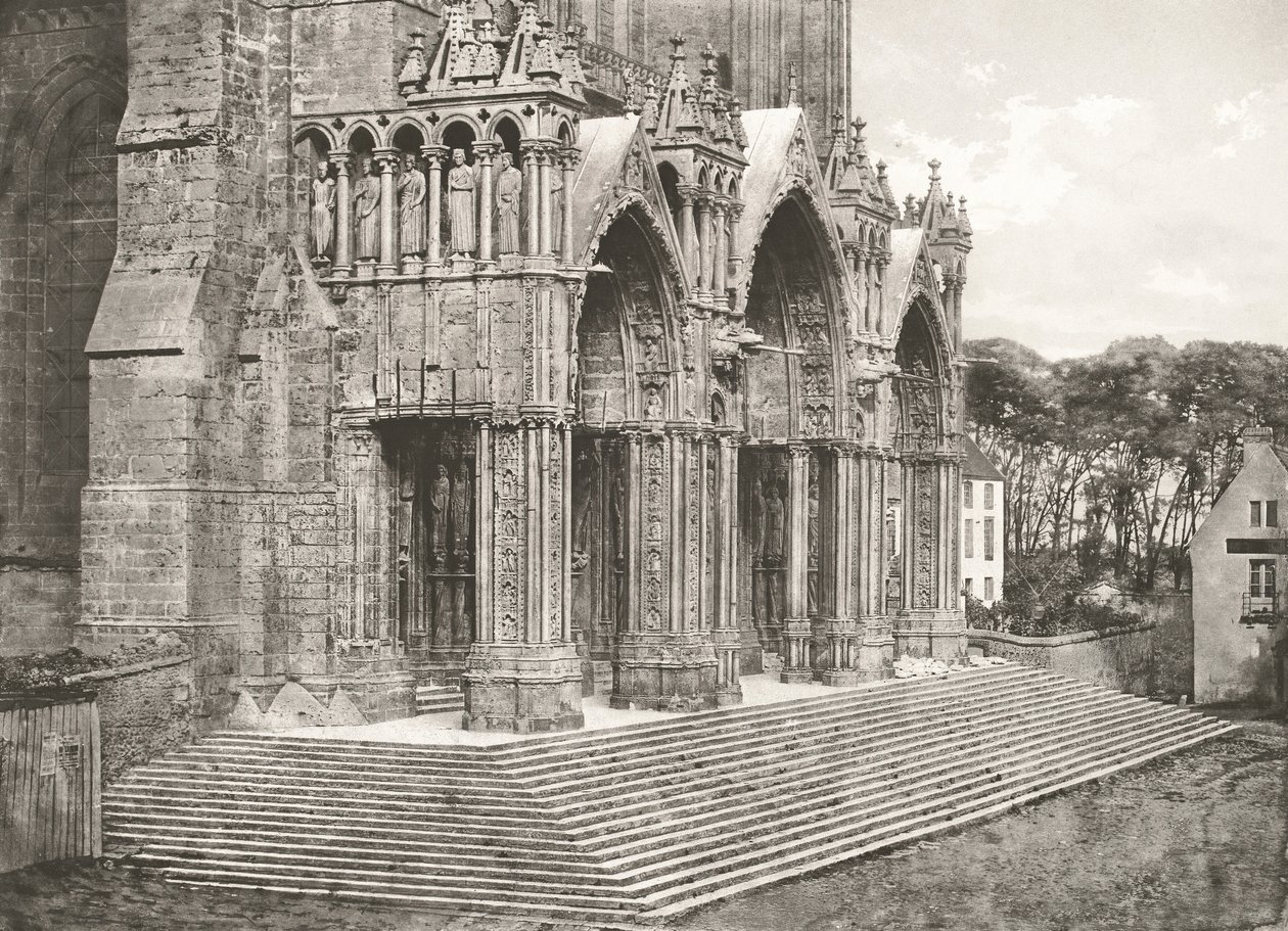 Kathedraal van Chartres - Zuidportaal, 12e eeuw door Charles Nègre