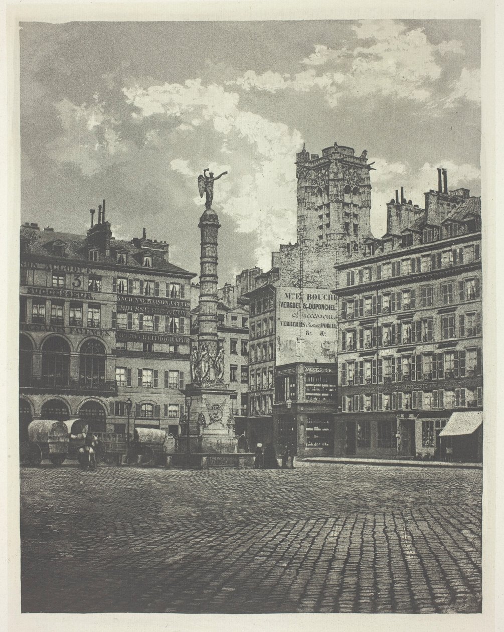 Parijs, Place de Châtelet door Charles Nègre