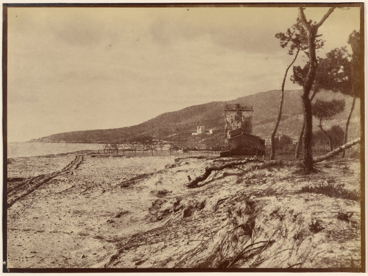 Strand van Golfe-Juan richting Cap de la Croisette door Charles Nègre