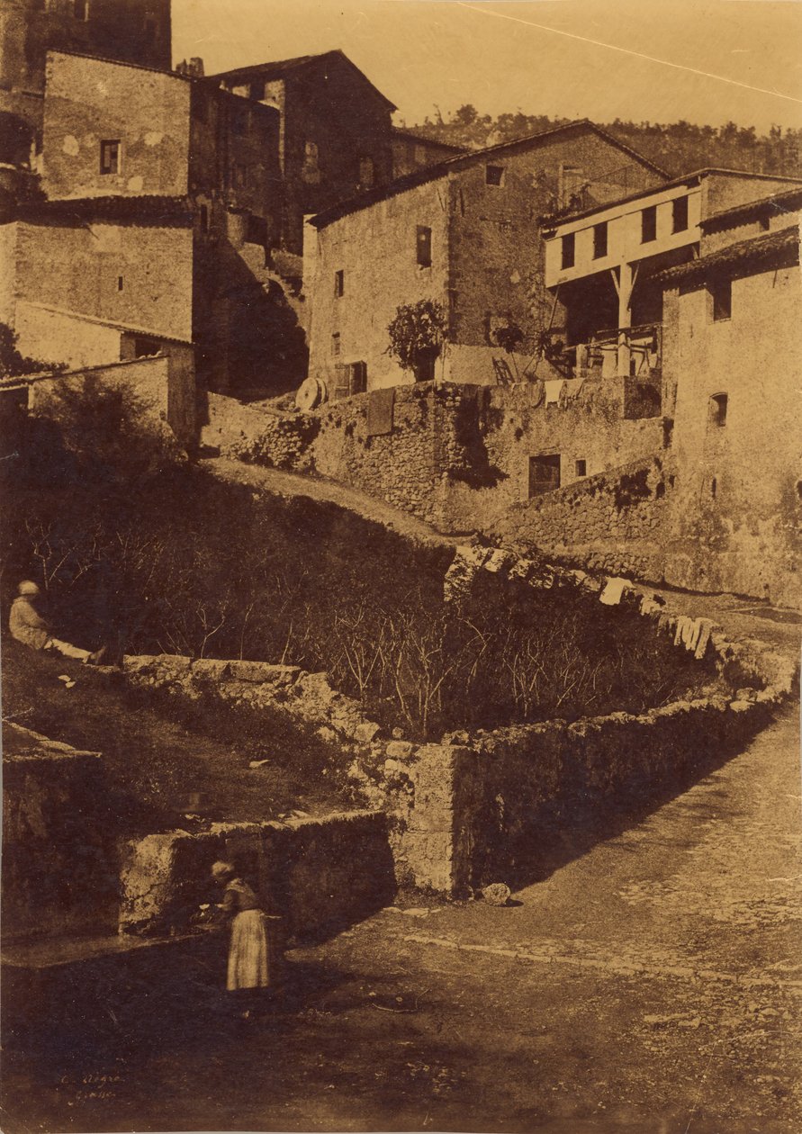 Een straat in Grasse door Charles Nègre