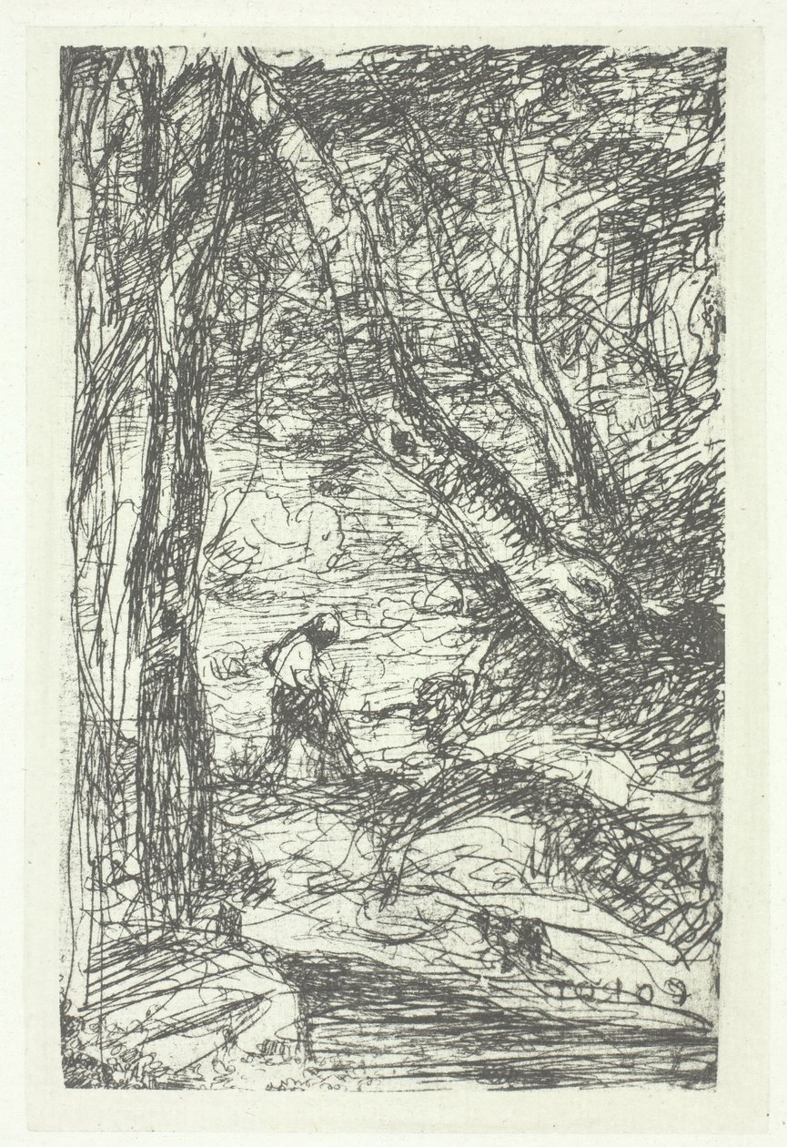 Le bucheron door Charles Nègre