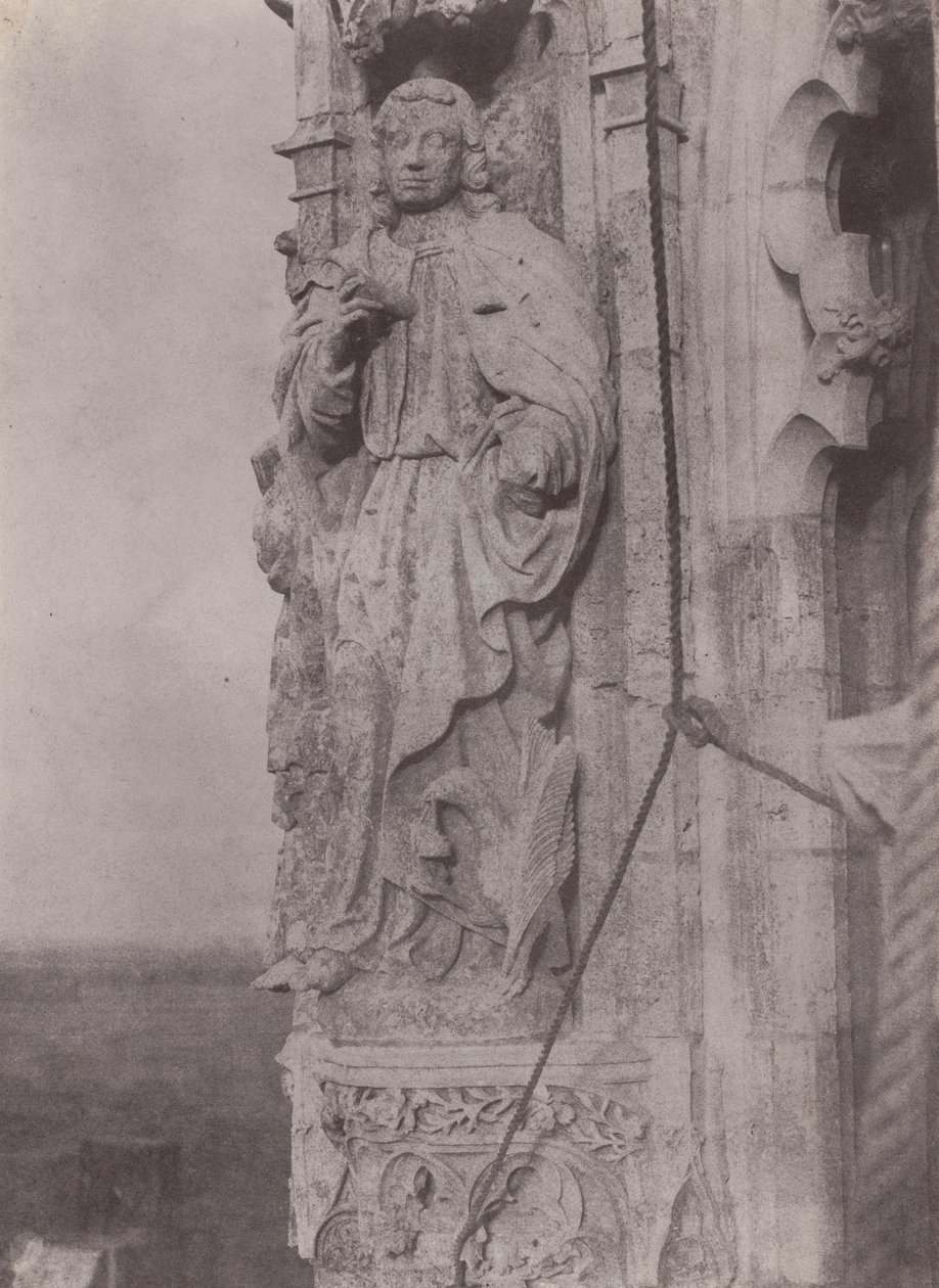 Johannes de Evangelist, kathedraal van Chartres, c. 1854 (foto) door Charles Nègre