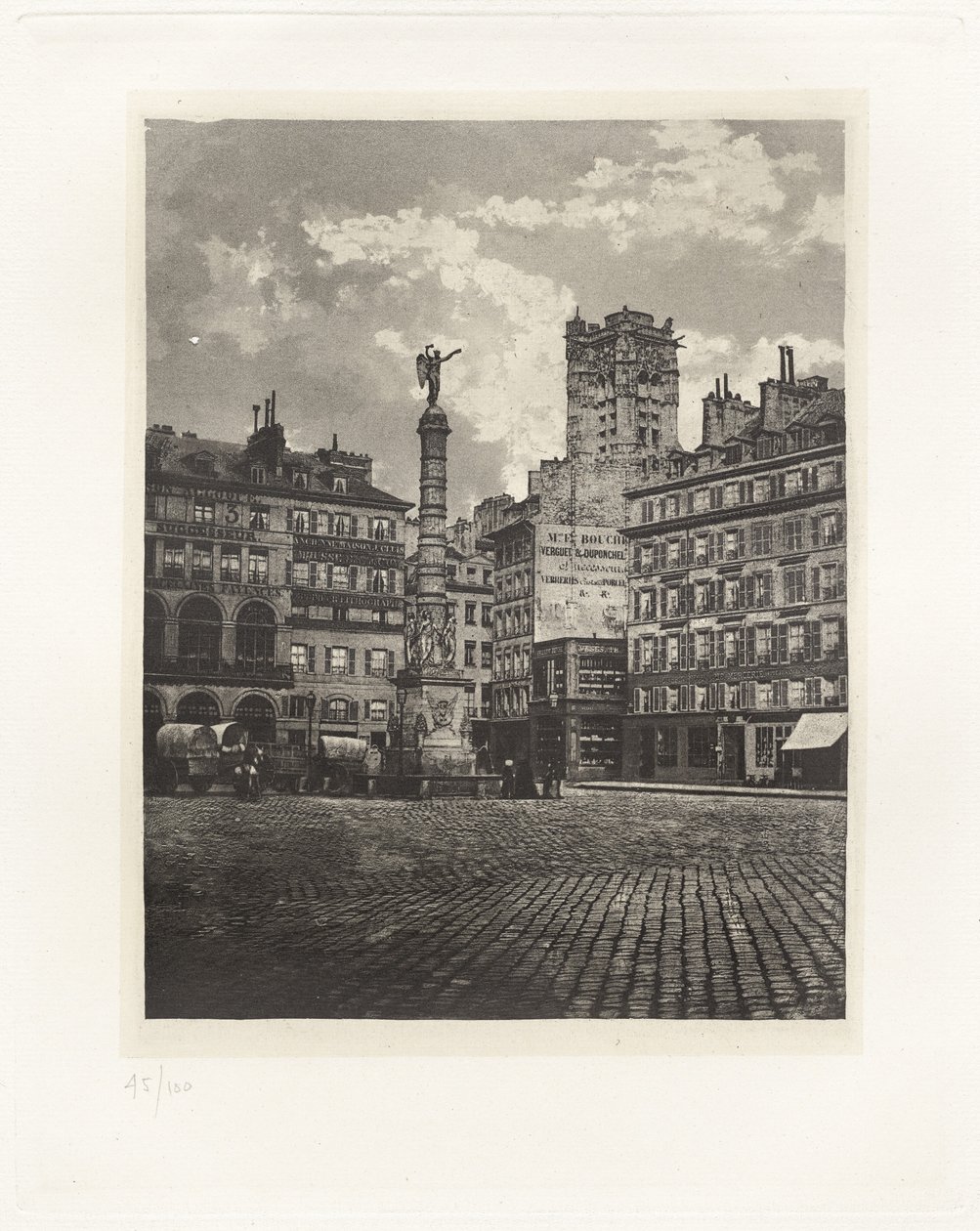 Planche V – Place du Châtelet door Charles Nègre, André Jammes