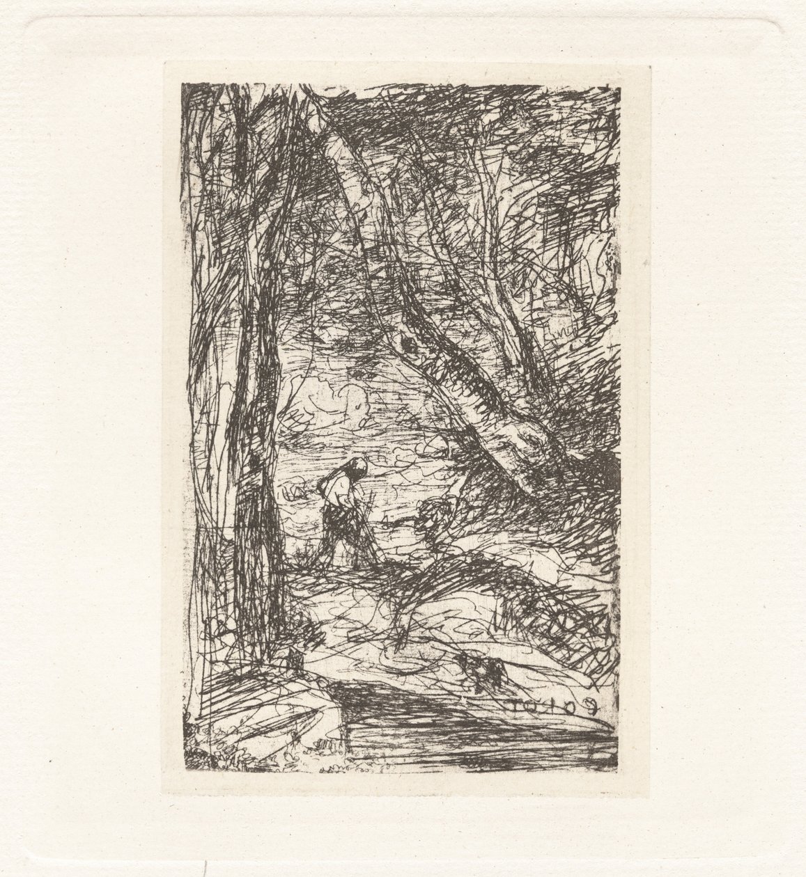 Planche XI – De Houthakker door Charles Nègre, Jean Baptiste Camille Corot, André Jammes
