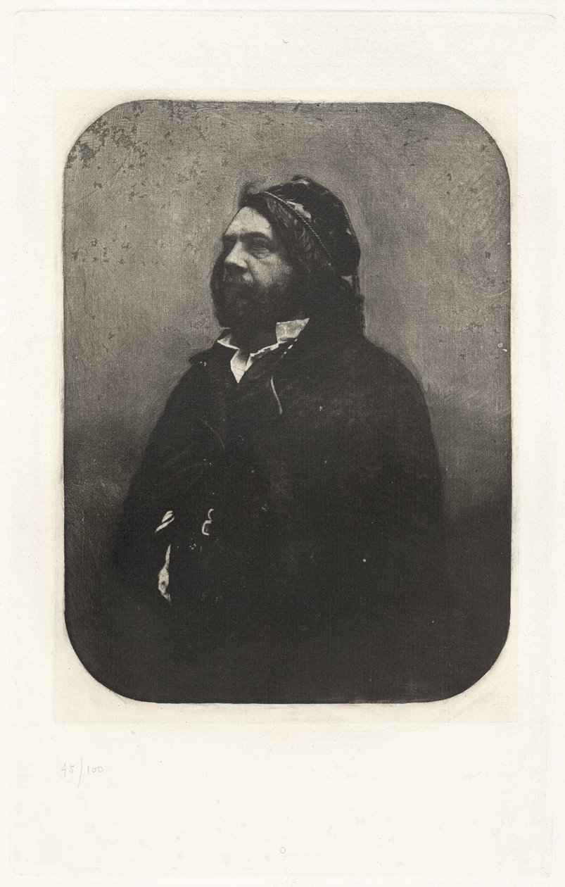 Portret van Théophile Gautier, naar Nadar (plaat VIII) door Charles Nègre, Nadar, André Jammes