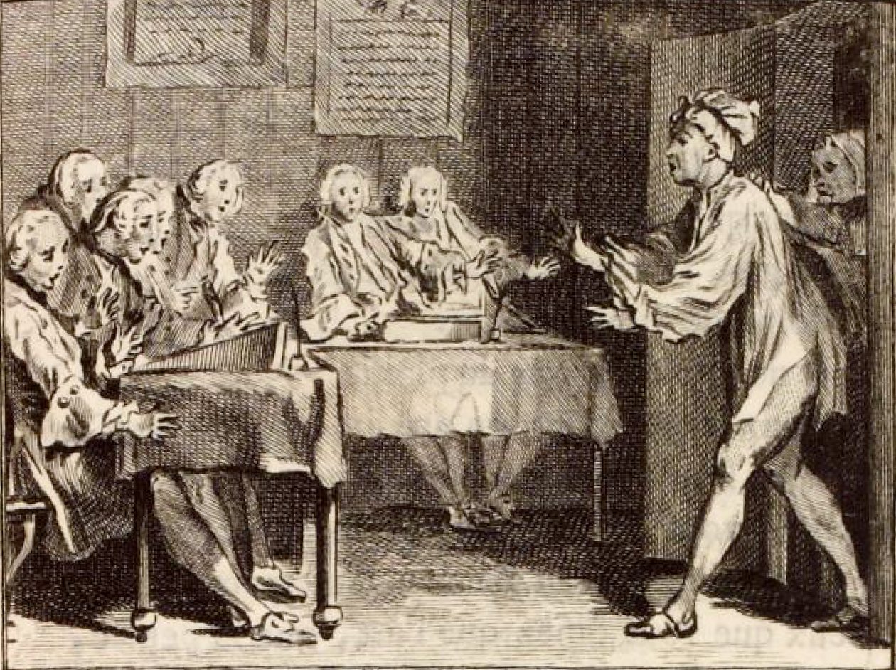 Koning Candaule en de meester van de wet door Charles Nicolas Cochin