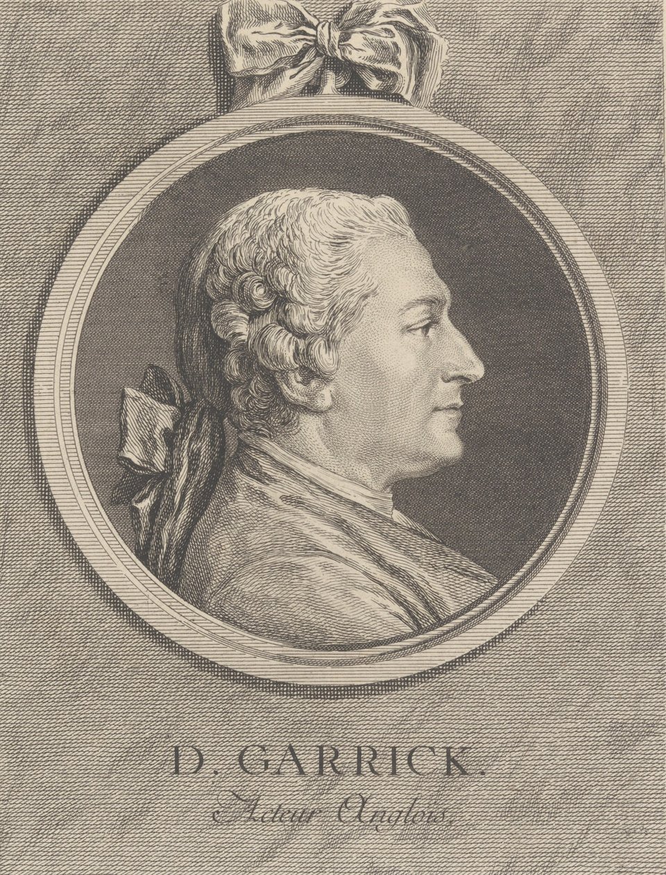 Portret van David Garrick, 1764 door Charles Nicolas Cochin
