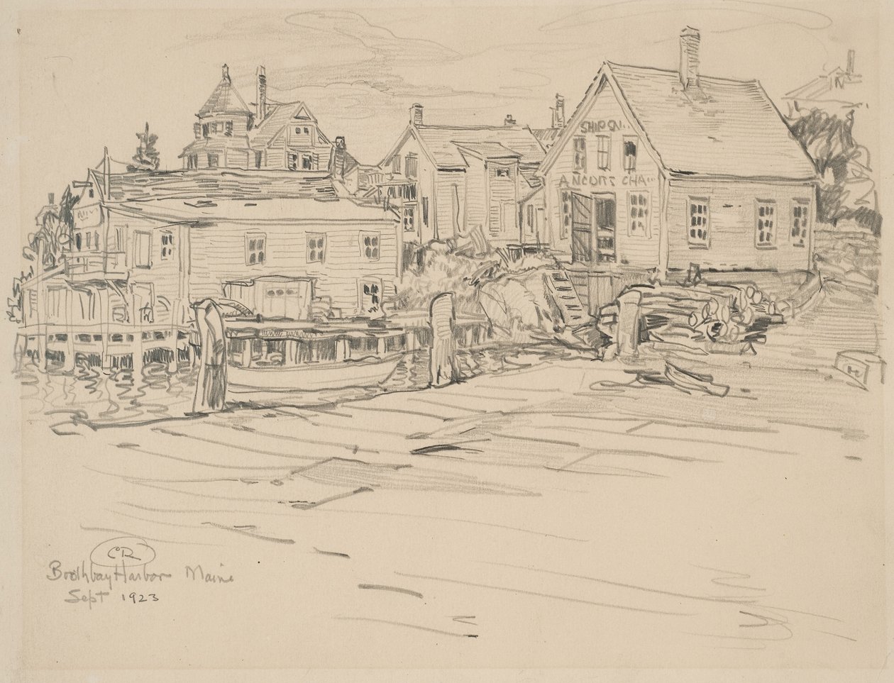Boothbay Harbor, Maine, 1923 door Charles P. Reiffel