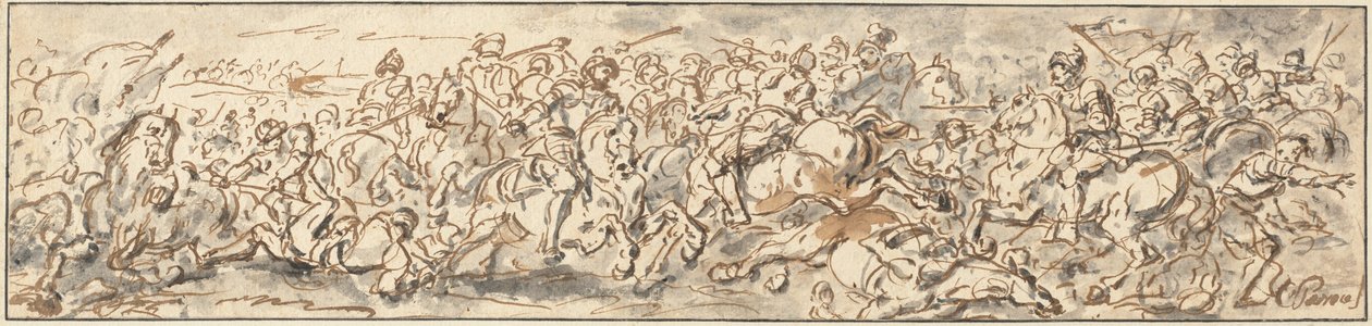 Cavaleriegevecht door Charles Parrocel