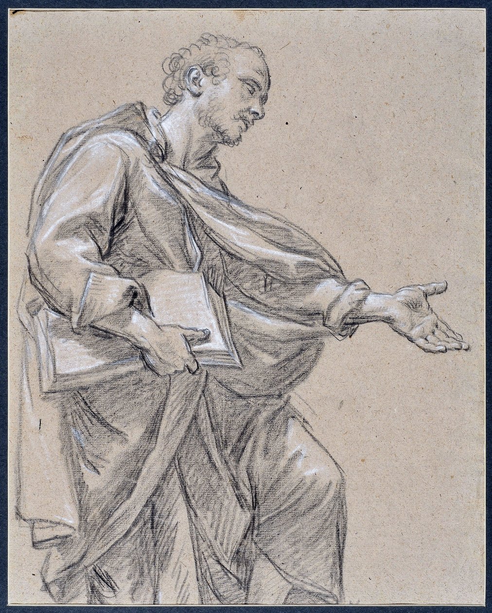 Gedrapeerde figuur met een boek door Charles Parrocel