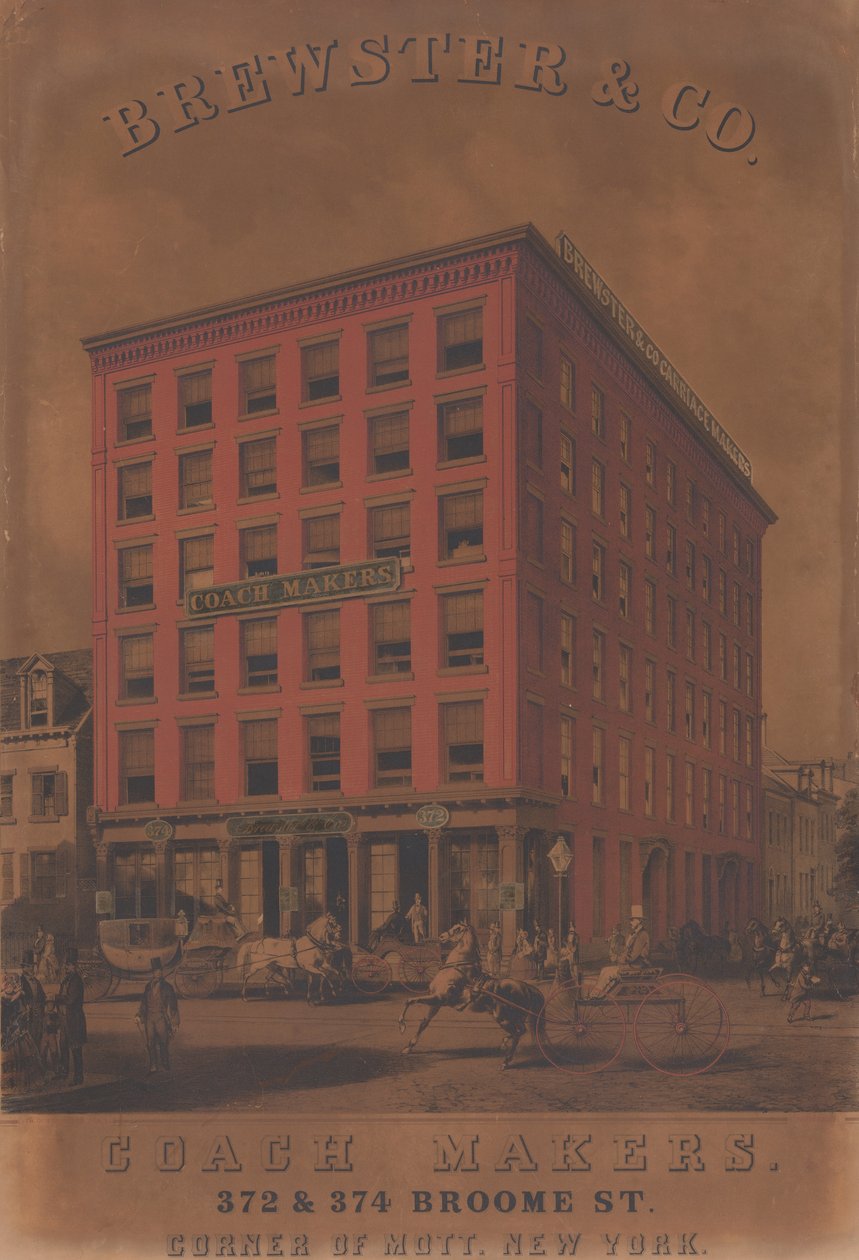 Brewster & Co. Koetsmakers, 372 & 374 Broome St. door Charles Parsons